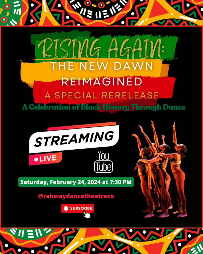 Celebration of Black history and dance, streaming event on YouTube on February 24, 2024.